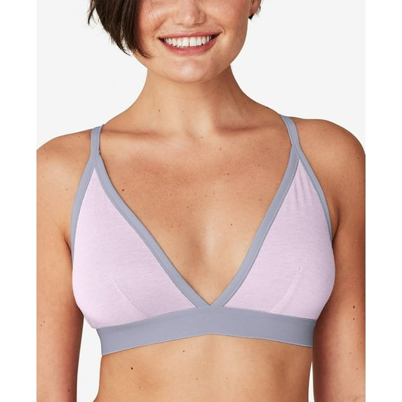Maidenform Naturally Soft Triangle Bralette Dmsstb, Urban Lilac/Silver Blue 2XL