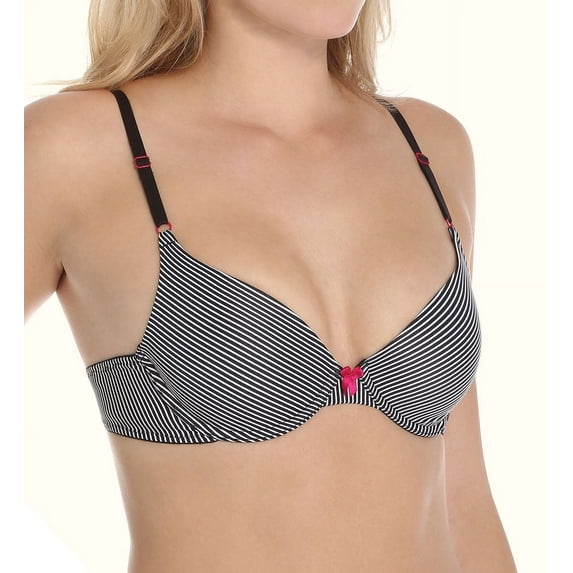 Maidenform One Fab Fit Everyday Demi Underwire Bra Classic Stripe Print 38D Women's