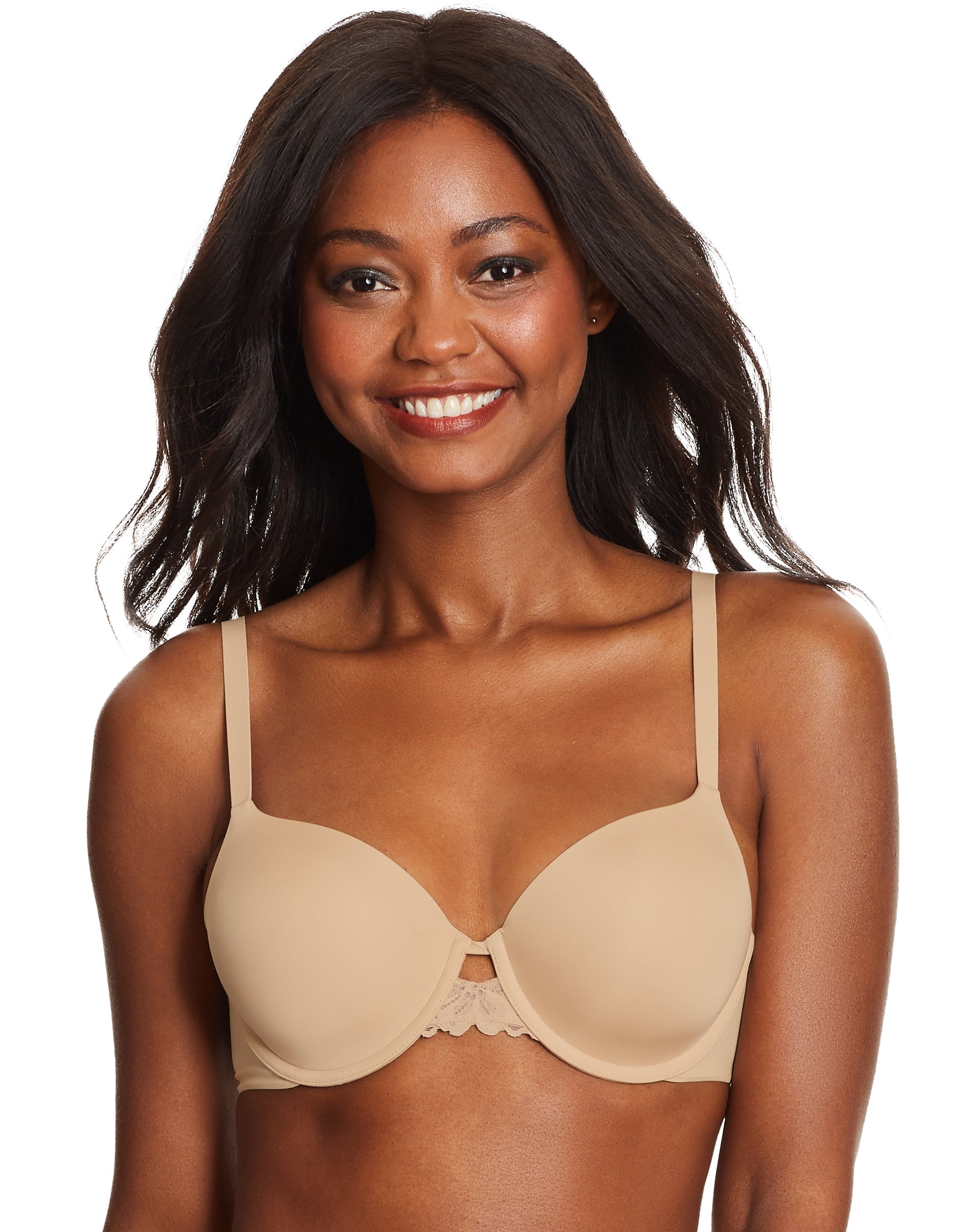 Maidenform One Fab Fit Extra Coverage Lace T-Back Bra_White_34B at
