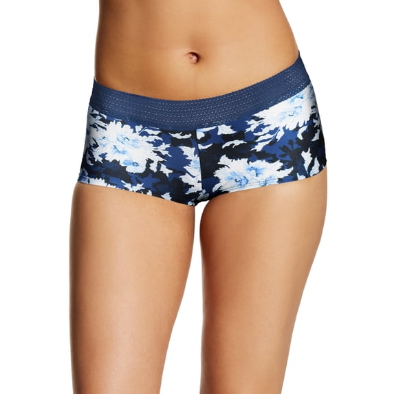 Maidenform One Fab Fit Microfiber Boyshort Underwear With Lace Navy Palace Eclipse/Navy Eclipse 8