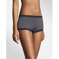 thumbnail image 1 of Maidenform One Fab Fit Microfiber Boyshort Underwear With Lace Rose Petal Heart Print Black w/Black 5, 1 of 4