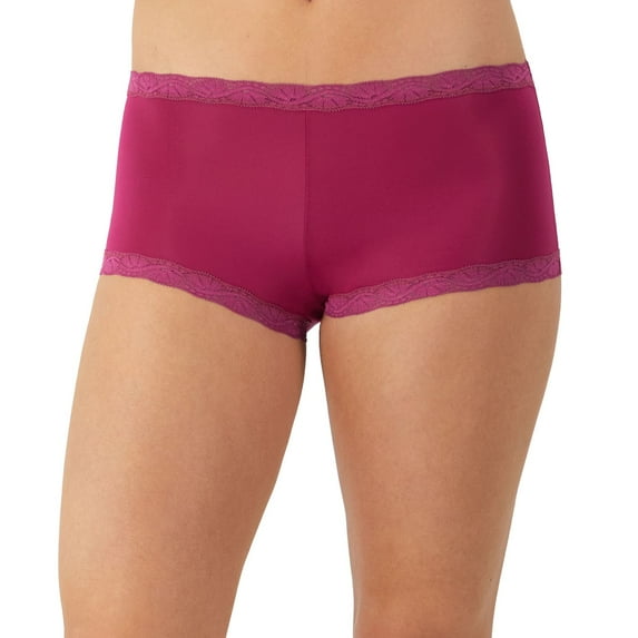 Maidenform® One Fab Fit® Microfiber Boyshort Underwear with Lace 40760 Color: Fresh Berry Size: 9