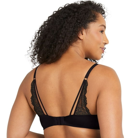 Maidenform® One Fab Fit® Modern Demi T-Shirt Underwire Bra DM7543 Color: Black Lace Size: 36 DD