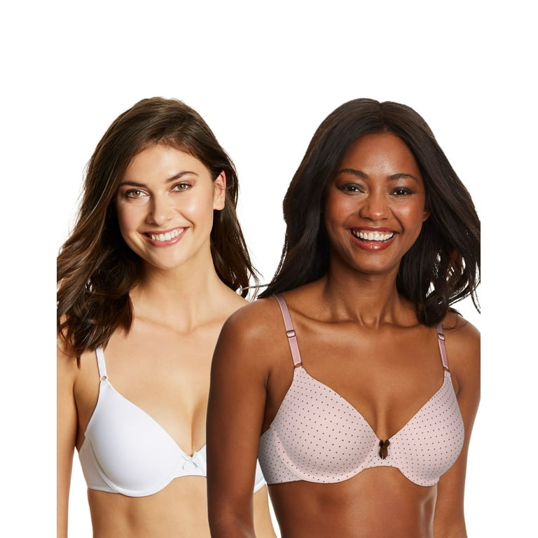 Maidenform One Fab Fit® T-Shirt Bra 2-Pack Chocolate Pink Whisper