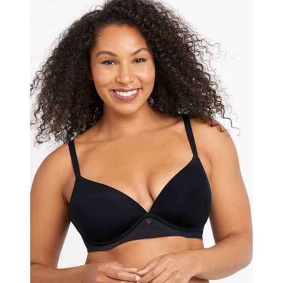 Maidenform One Fab Fit Wireless Demi Bra Black 38D Women's