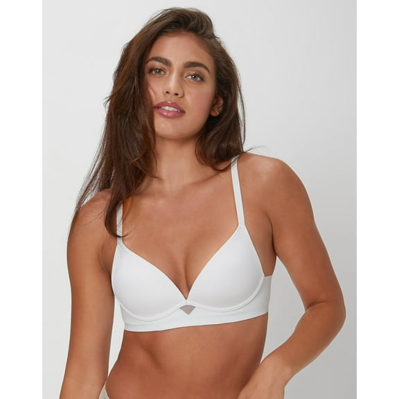 Maidenform One Fab Fit Wireless Demi Bra White 40D Women's
