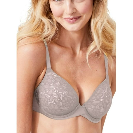 Maidenform One Fabulous Fit 2.0 Tailored Demi Underwire Bra, Evening Blush/Sandshell, 40C