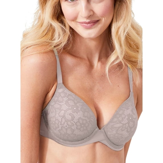 Maidenform One Fabulous Fit 2.0 Tailored Demi Underwire Bra, Evening Blush/Sandshell, 40C