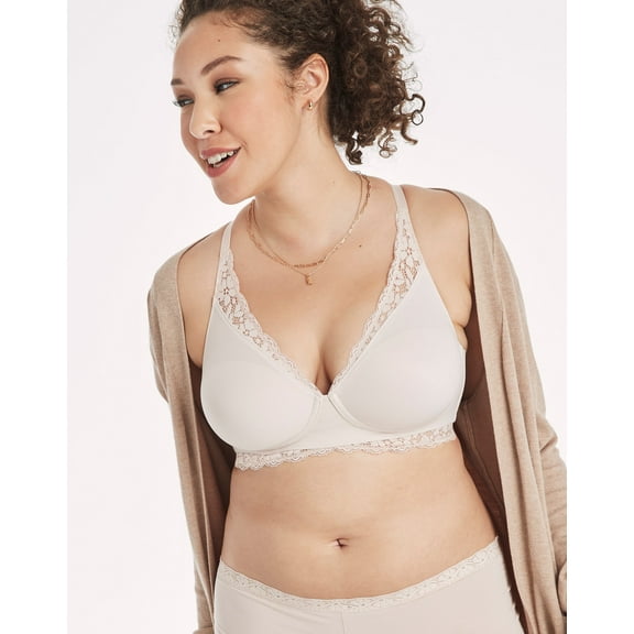 Maidenform Pure Comfort Convertible Wireless Bralette Sandshell 34B Women's
