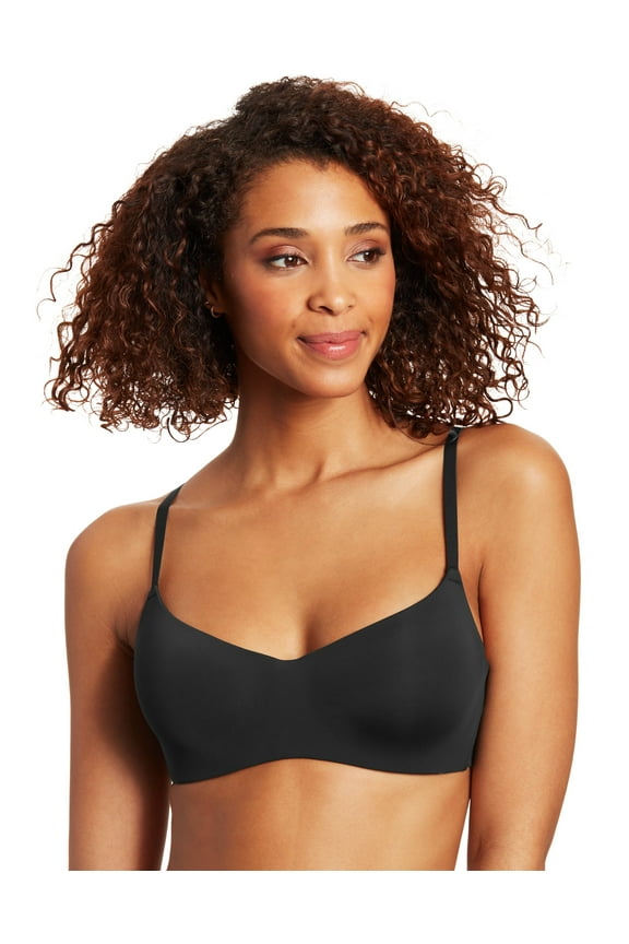 Pure Comfort® Modern Scoopneck Wireless Bra Black M Women's