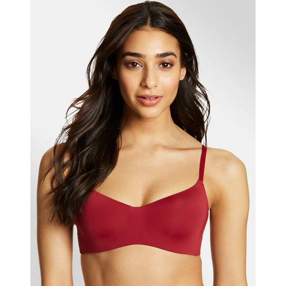 Maidenform Pure Comfort Modern Scoopneck Wireless Bra Glory Red S Women's
