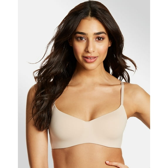 Maidenform Pure Comfort Modern Scoopneck Wireless Bra Paris Nude M Women's