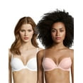 thumbnail image 1 of Maidenform Push-Up Bras - Solid and Lace 2-Pack White/Sheer Pale Pink 40D Women's, 1 of 1