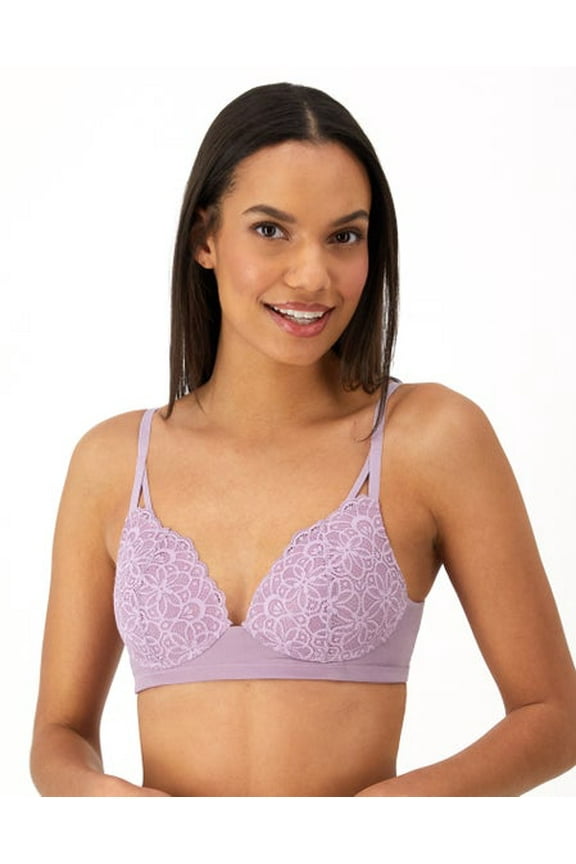SOJOURN LILAC Soft Support Wireless Lace Bralette, US XL, NWOT