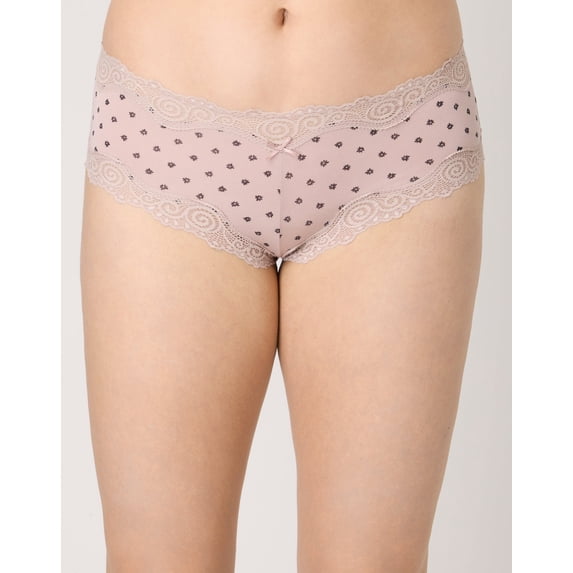 Maidenform Scalloped Lace Trim Cheeky Hipster Underwear Eve Blsh Daisy Dot Prt 7 Women's