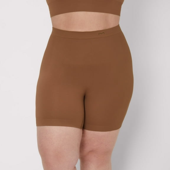 Maidenform Seamless Tummy Control Shapewear Thigh Slimmer Bronzed Chestnut XL Women's