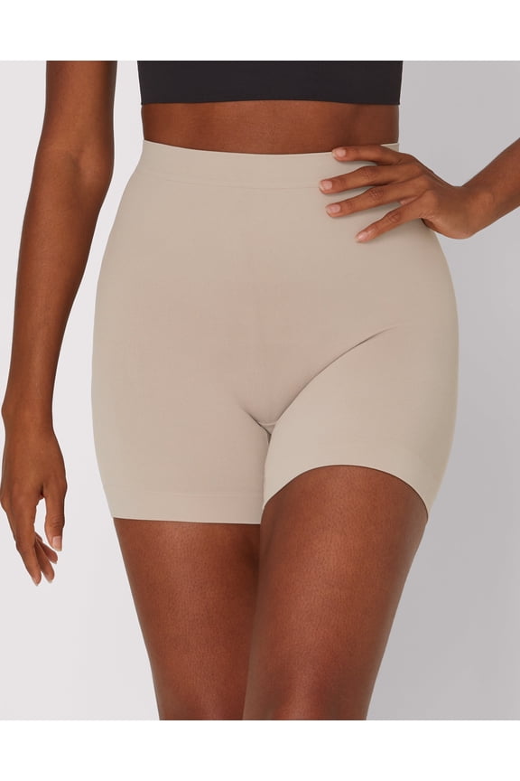 Seamless Tummy Control Shapewear Thigh Slimmer Evening Blush 2XL Women's