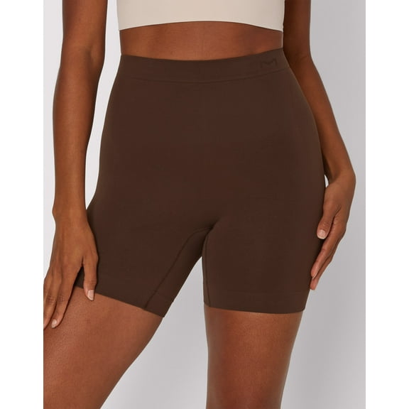 Maidenform Seamless Tummy Control Shapewear Thigh Slimmer Just Brown L Women's