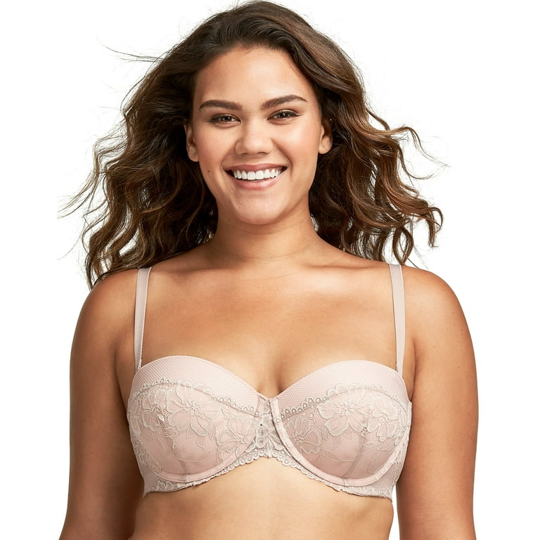 Maidenform Self Expressions Strapless Bra, Full-Coverage with Extreme Lift  Evening Blush/Sheer Pale Pink 36B Women's