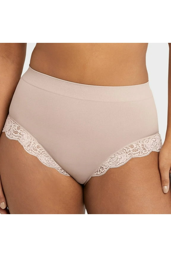 Self Expressions Women's Good Fashion Briefs w Lace - Evening Blush S