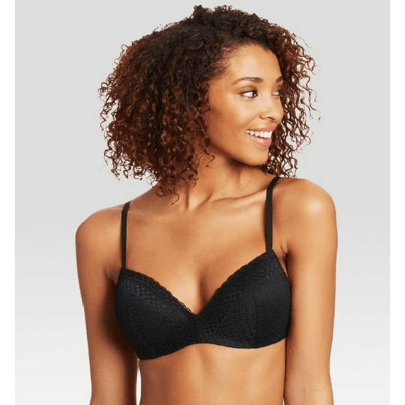 Maidenform Self Expressions Women's Lace Trim Wireless Bra Black Size 40DD, NWT
