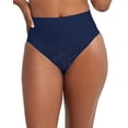 thumbnail image 1 of Maidenform Shaping Thong Panty Cool Comfort Black Lace Underwear SmoothTec, 1 of 4