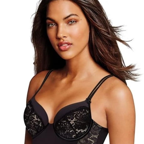 Maidenform Slip with Built-in Bra — Cool Comfort™ and Anti-Static Black 32B  Women's 