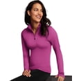 thumbnail image 1 of Maidenform Sport Baselayer Thermal Mock Zip Top Magenta Quartz 2XL Women's, 1 of 2