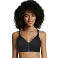 thumbnail image 1 of Maidenform Sport Secure Zip™ Front Underwire Racerback Black/Bozette Blue 38B Women's, 1 of 3