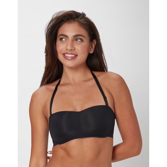 Maidenform Strapless Bra with Stay-Put Tech, Wireless (Plus Size Available) Black XL Women's