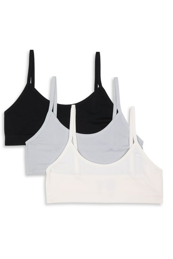 Sweet Nothings Girls Pull-Over Scoop Neck Seamless Bra, 3-Pack, Sizes (S-XXL)