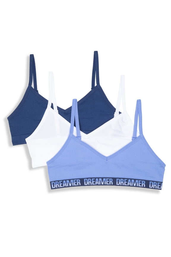 Sweet Nothings Girls Pull-Over V-Neck Bra, 3-Pack, Sizes (S-XXL)