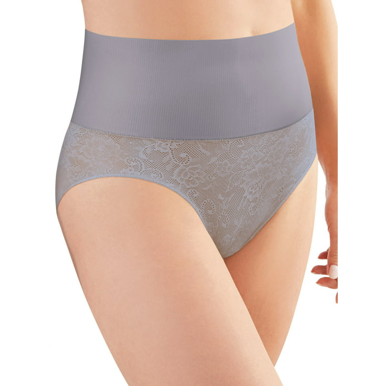 Maidenform Tame Your Tummy Shaping Brief with Cool Comfort® Fabric Silver  Blue Lace 2XL Women's 