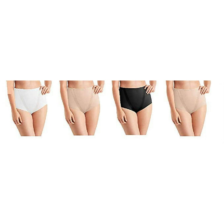 Maidenform Tummy Toning Shaping Briefs 4 Pack Black, White, Latte, XX-Large  NEW