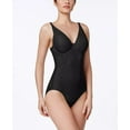 thumbnail image 1 of Maidenform Ultra-Light Firm Tummy-Control Sheer Lace Body Shaper, Black, 34D, 1 of 2