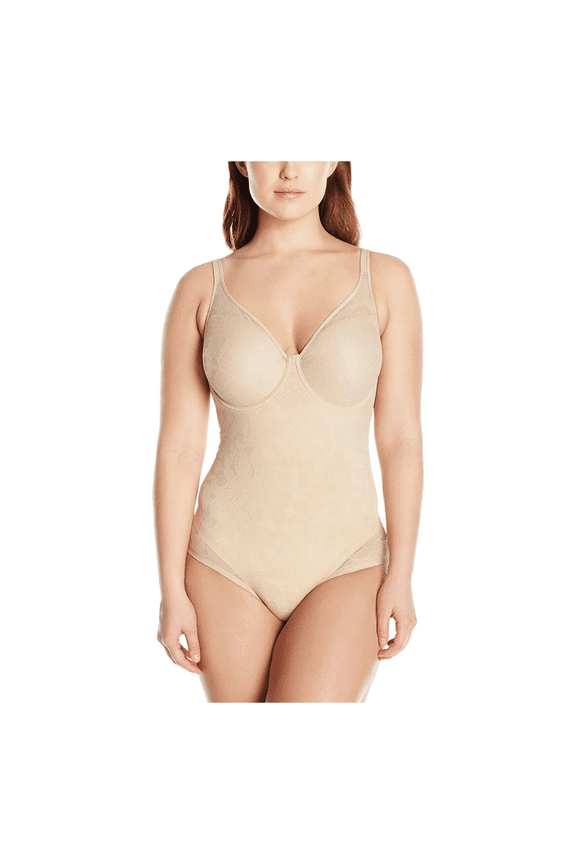 Ultra-Light Firm Tummy-Control Sheer Lace Shaper, Beige , 40C