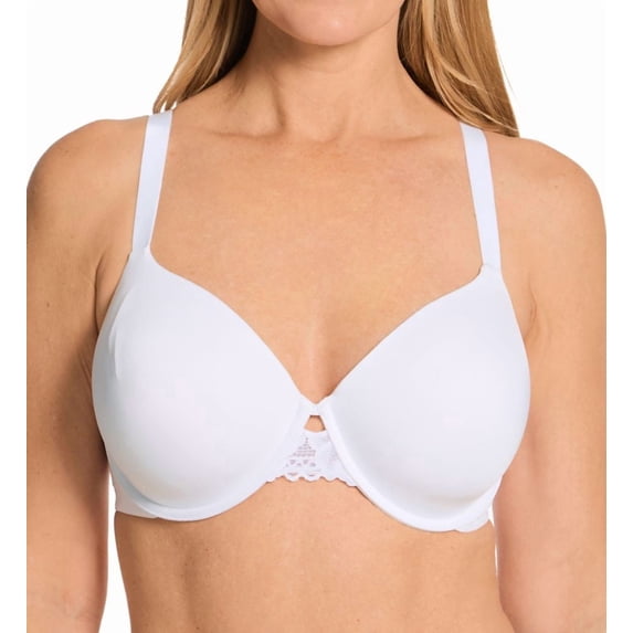 Women's Maidenform DM7549 One Fabulous Fit 2.0 Full Coverage Underwire Bra (White 38DD)