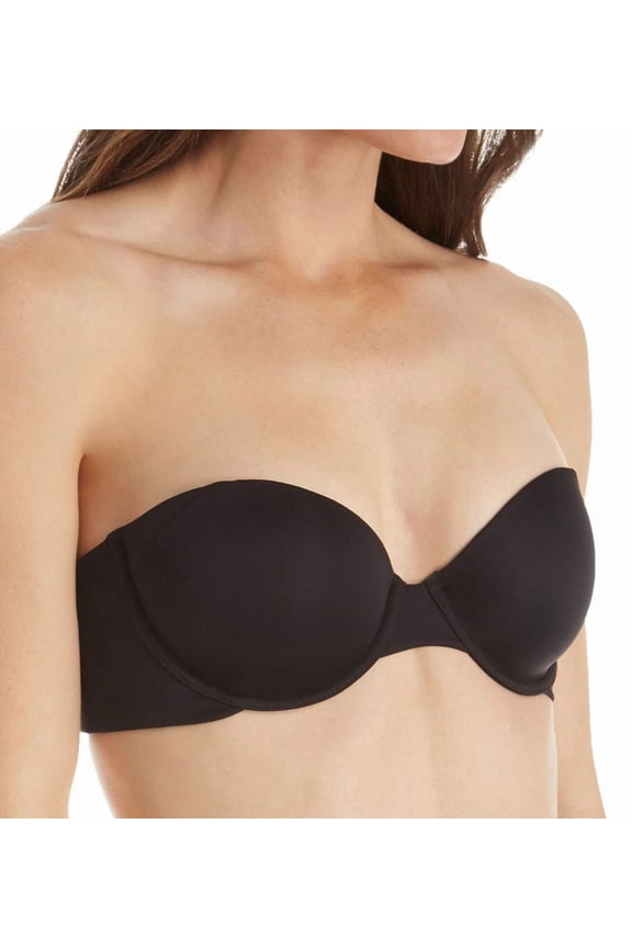 Women's Self Expressions SE6900 Side Smoothing Strapless Bra (Black 38DD)