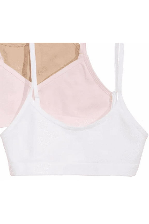 WHITE Girls' Seamless Crop 1 Bralette, US XL, NWOT