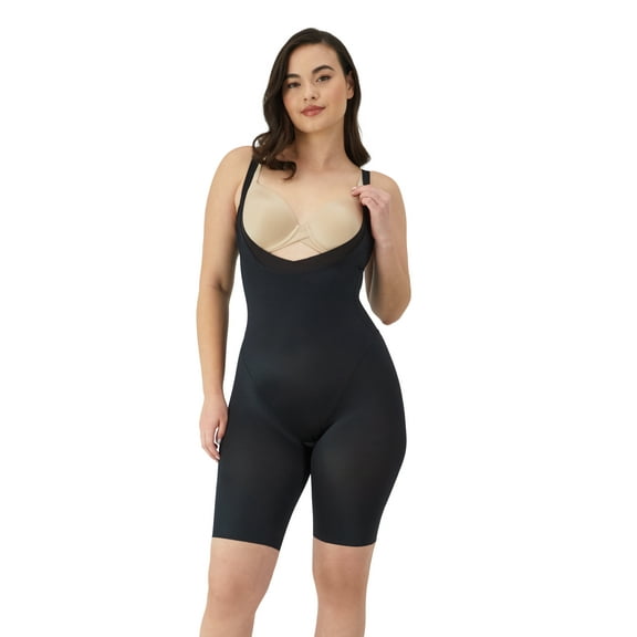 Maidenform Womens Shapewear Mid-Thigh Bodysuit with Tummy Control, Extra Firm Body Shaper, FL0048 Sizes S-3XL