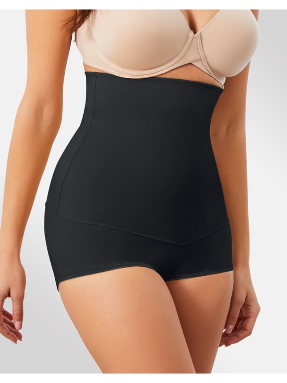 High-Waist Boyshort Shapewear Black S