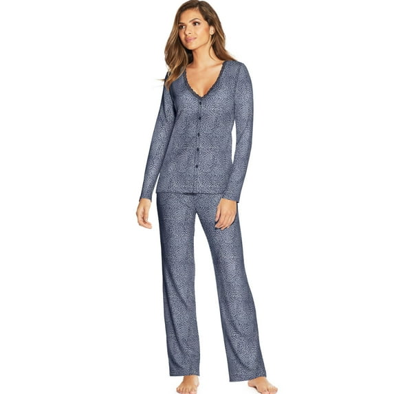 Maidenform Women Pant V-Neck Long Sleeve Pajamas