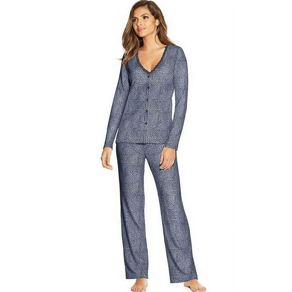 Maidenform Women Pant V-Neck Long Sleeve Pajamas