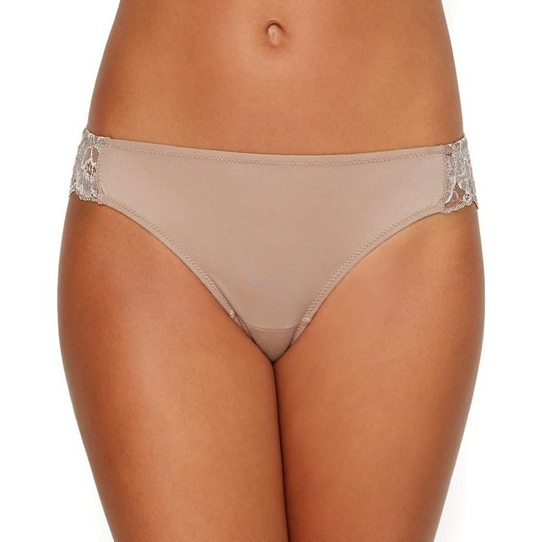 Maidenform Women's Comfort Devotion Lace Back Tanga Panty, Navy/Luminous  Lilac, 5