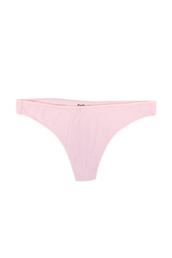 Women's Cotton Comfort Thong Underwear Briefs Sheer Pale Pink 8 New
