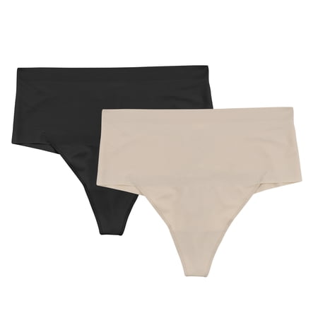 Maidenform Women's Shapear Light Control Shaping Thong 2-Pack, Sizes up to 2XL