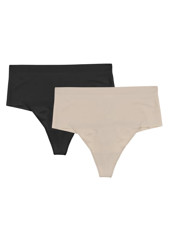 Women's Shapear Light Control Shaping Thong 2-Pack, Sizes up to 2XL