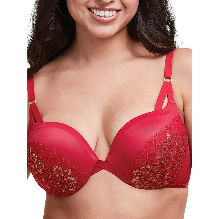 Maidenform Love the Lift Mesh Push-Up Bra DM9900 - Eclipse Red Rose Gold