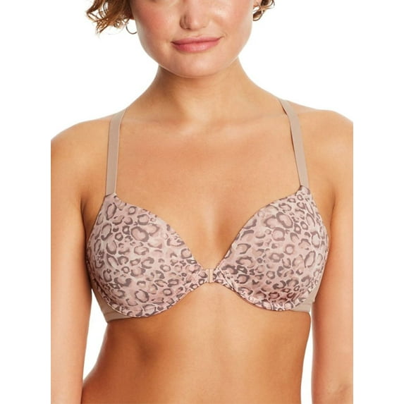 Maidenform Women's One Fab Fit 2.0 Modern Demi Racerbck Bra, Washed Leopard/Soft Pink, 38C