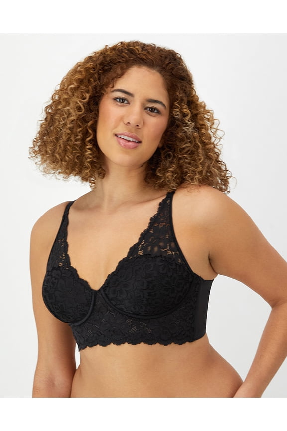 Lace Bralette Lightly Lined Convertible Bra Longline Women's DM1188
